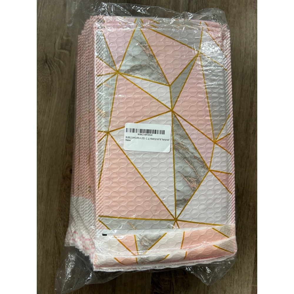 Pink & Gold Bubble Mailers 5x8